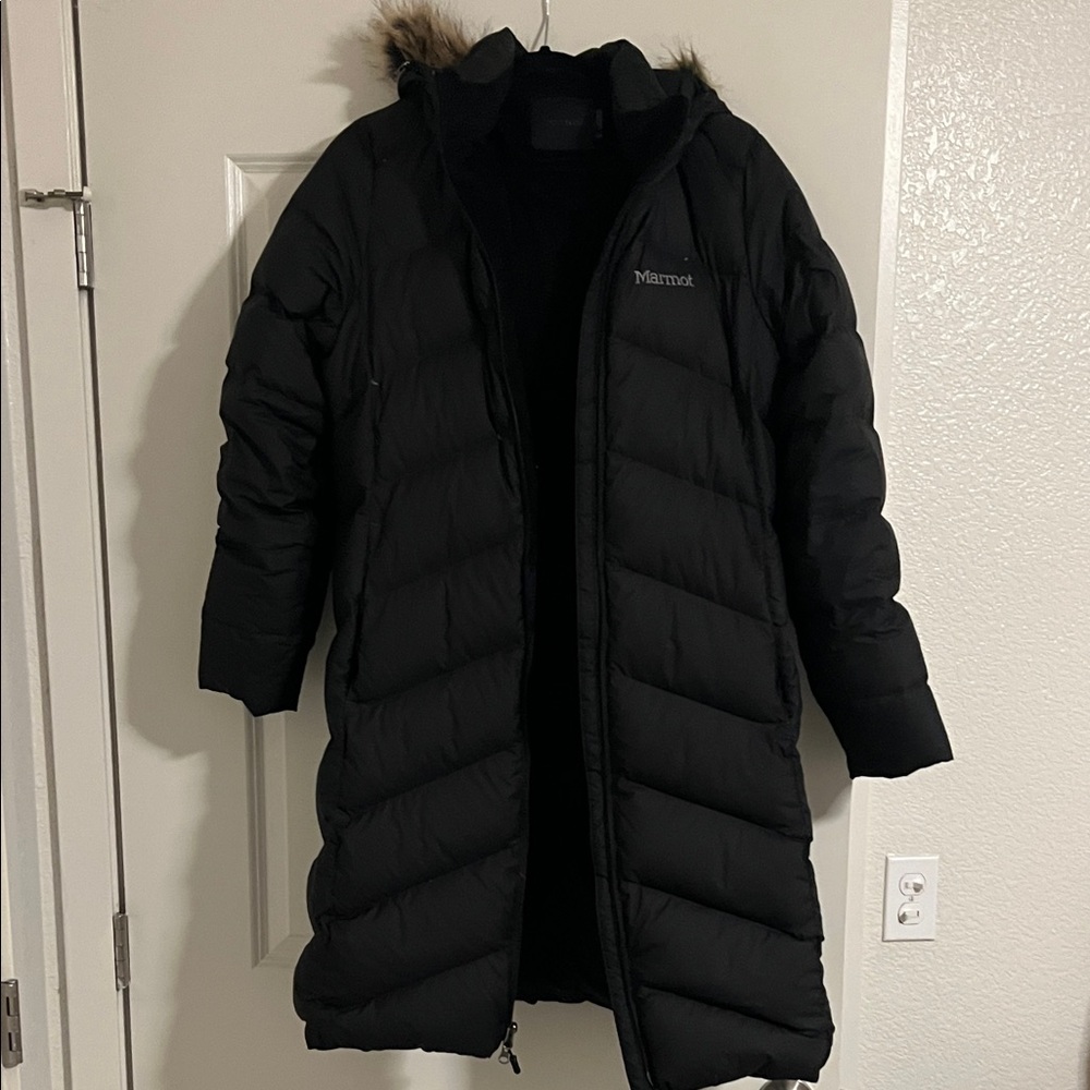 Marmot Long Black Quilted Jacket